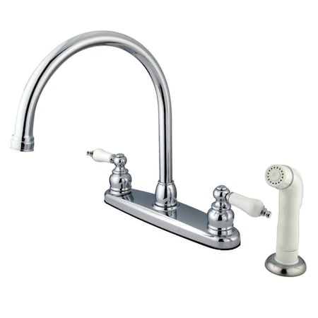 Kingston Brass Vintage Centerset Kitchen Faucet, Polished Chrome KB721